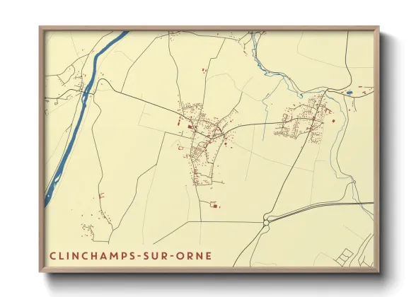 Une affiche de carte sur Clinchamps-sur-Orne