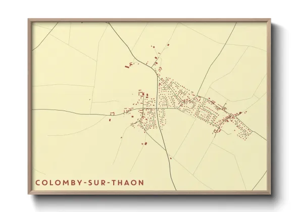 Une affiche de carte sur Colomby-sur-Thaon