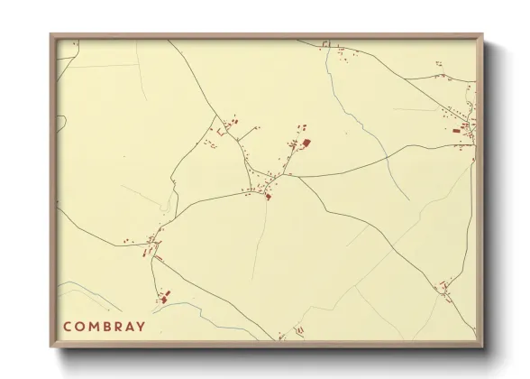 Une affiche de carte sur Combray