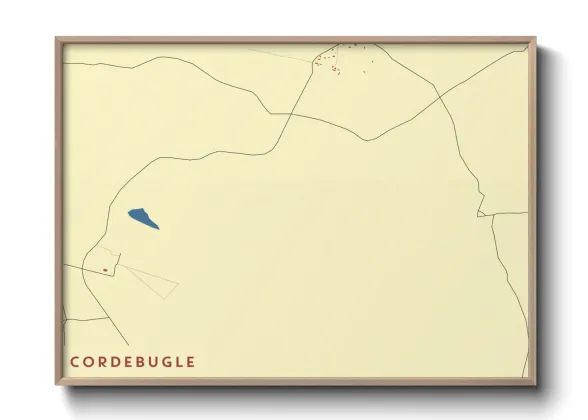 Une affiche de carte sur Cordebugle