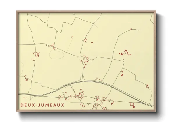 Une affiche de carte sur Deux-Jumeaux