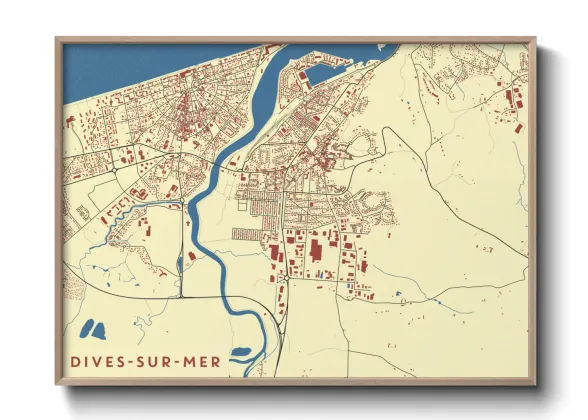 Une affiche de carte sur Dives-sur-Mer