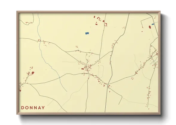 Une affiche de carte sur Donnay