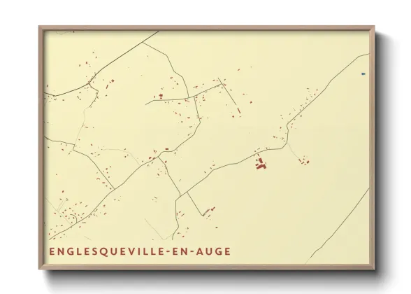Une affiche de carte sur Englesqueville-en-Auge