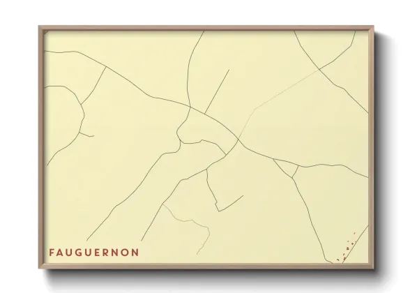 Une affiche de carte sur Fauguernon