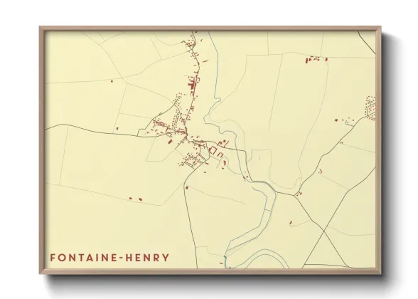 Une affiche de carte sur Fontaine-Henry