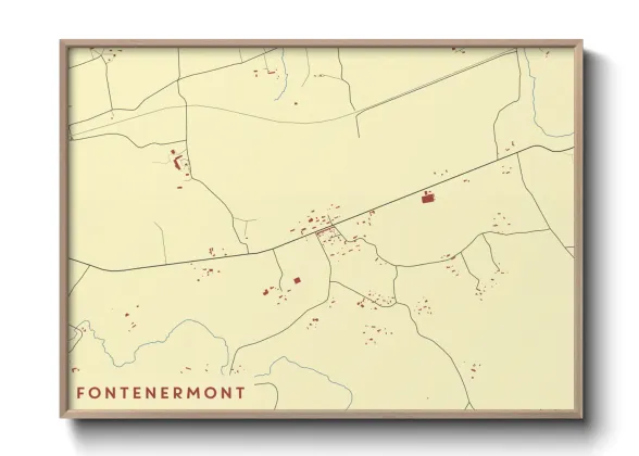 Une affiche de carte sur Fontenermont
