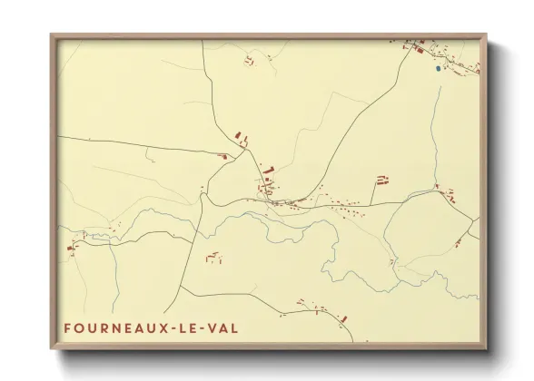 Une affiche de carte sur Fourneaux-le-Val