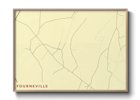Une affiche de carte sur Fourneville