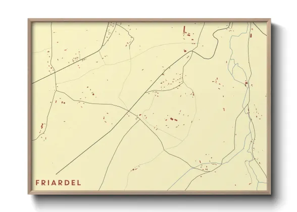 Une affiche de carte sur Friardel
