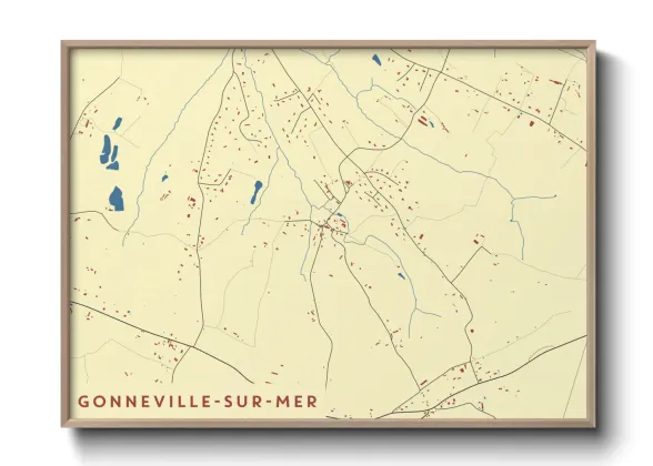 Une affiche de carte sur Gonneville-sur-Mer