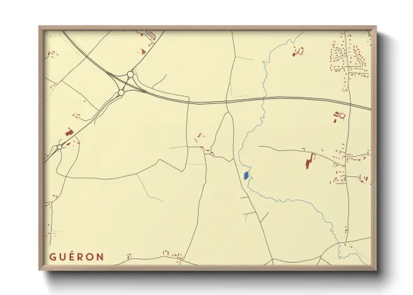 Une affiche de carte sur Guéron