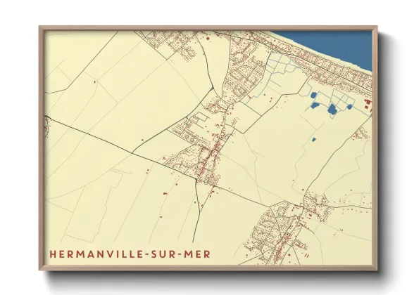 Une affiche de carte sur Hermanville-sur-Mer