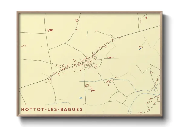 Une affiche de carte sur Hottot-les-Bagues