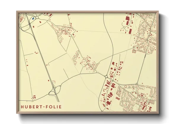 Une affiche de carte sur Hubert-Folie