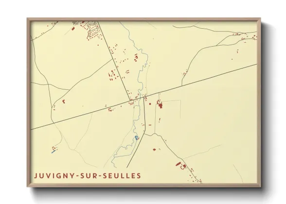 Une affiche de carte sur Juvigny-sur-Seulles
