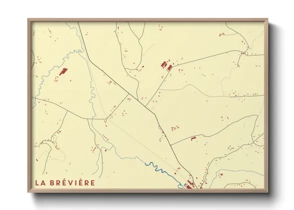 Une affiche de carte sur La Brévière