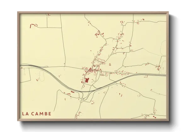 Une affiche de carte sur La Cambe