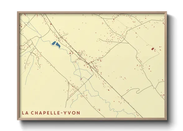 Une affiche de carte sur La Chapelle-Yvon