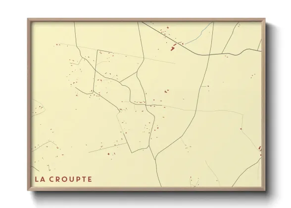 Une affiche de carte sur La Croupte