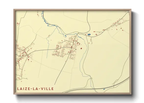 Une affiche de carte sur Laize-la-Ville