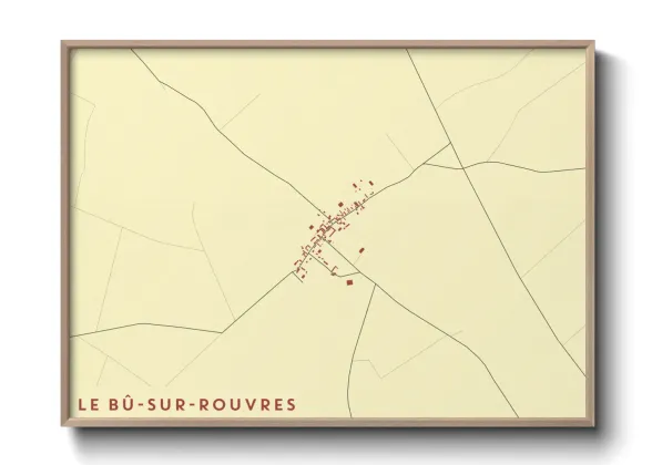 Une affiche de carte sur Le Bû-sur-Rouvres
