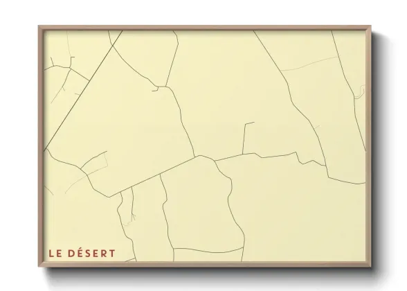 Une affiche de carte sur Le Désert