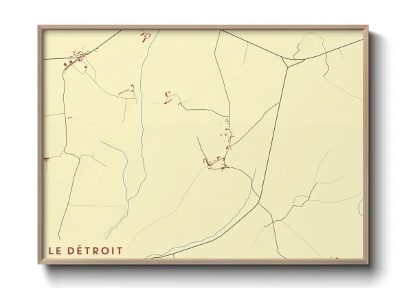 Une affiche de carte sur Le Détroit