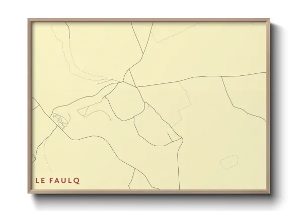 Une affiche de carte sur Le Faulq