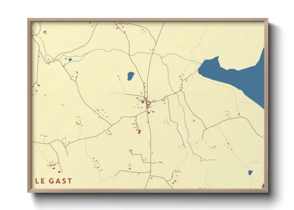 Une affiche de carte sur Le Gast
