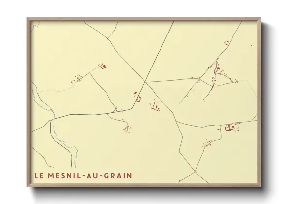 Une affiche de carte sur Le Mesnil-au-Grain