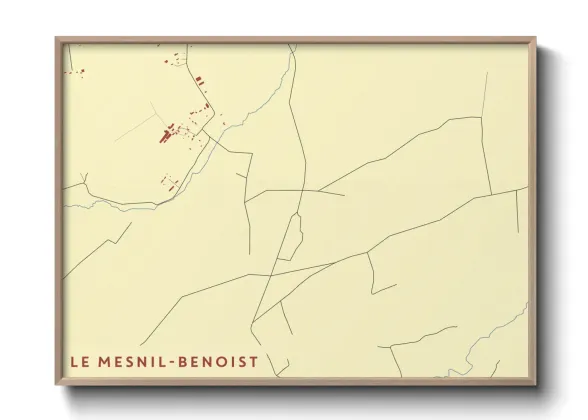 Une affiche de carte sur Le Mesnil-Benoist
