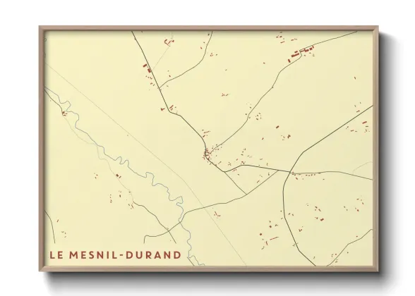 Une affiche de carte sur Le Mesnil-Durand