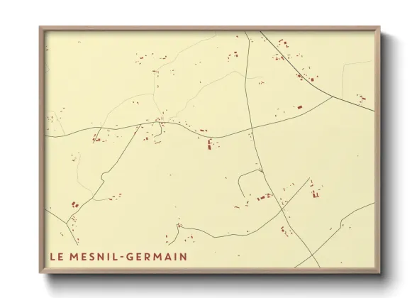 Une affiche de carte sur Le Mesnil-Germain