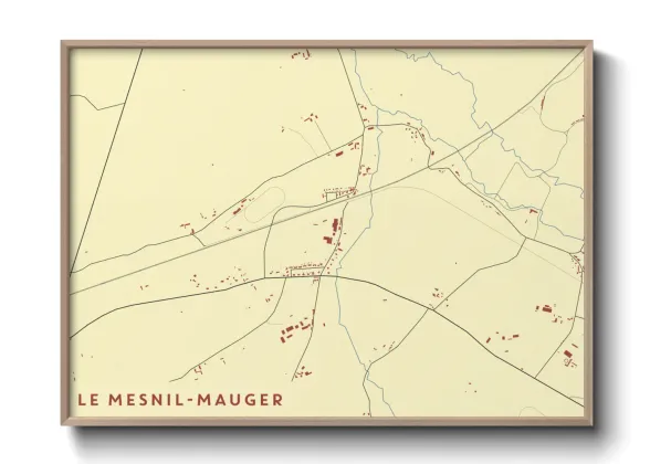Une affiche de carte sur Le Mesnil-Mauger