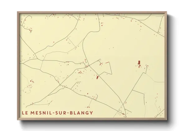 Une affiche de carte sur Le Mesnil-sur-Blangy