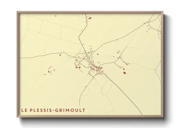 Une affiche de carte sur Le Plessis-Grimoult