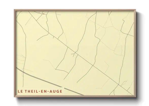 Une affiche de carte sur Le Theil-en-Auge