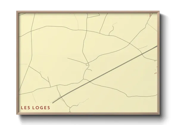 Une affiche de carte sur Les Loges