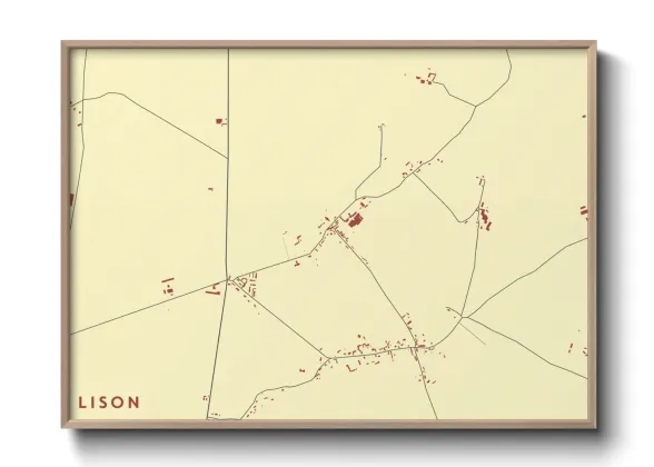 Une affiche de carte sur Lison