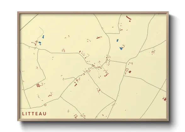 Une affiche de carte sur Litteau