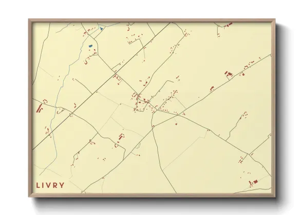 Une affiche de carte sur Livry