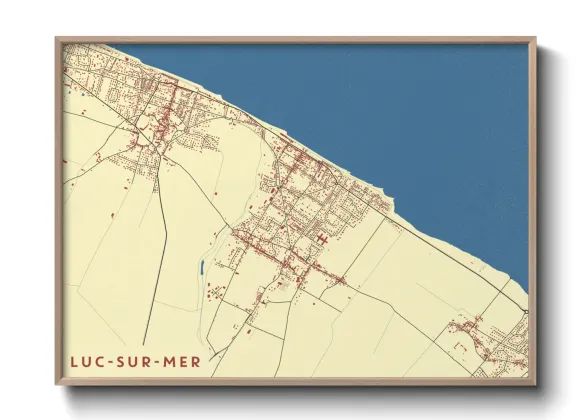 Une affiche de carte sur Luc-sur-Mer