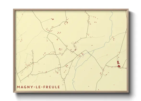 Une affiche de carte sur Magny-le-Freule