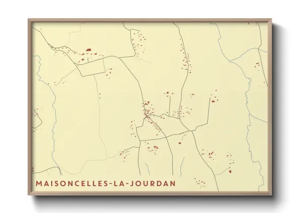 Une affiche de carte sur Maisoncelles-la-Jourdan