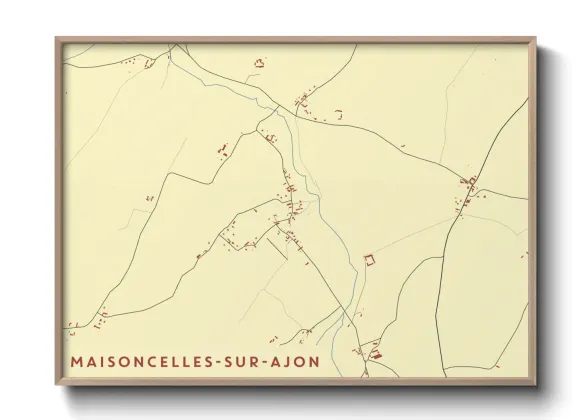 Une affiche de carte sur Maisoncelles-sur-Ajon