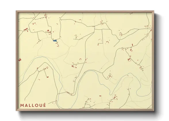 Une affiche de carte sur Malloué