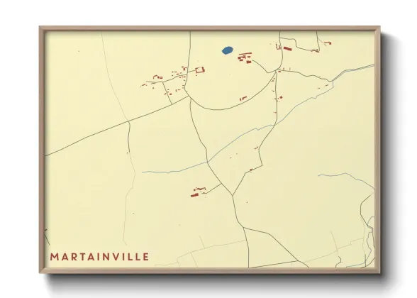 Une affiche de carte sur Martainville