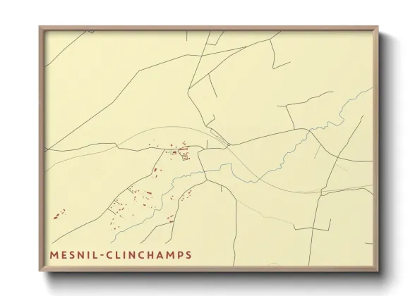 Une affiche de carte sur Mesnil-Clinchamps
