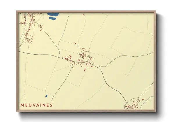 Une affiche de carte sur Meuvaines